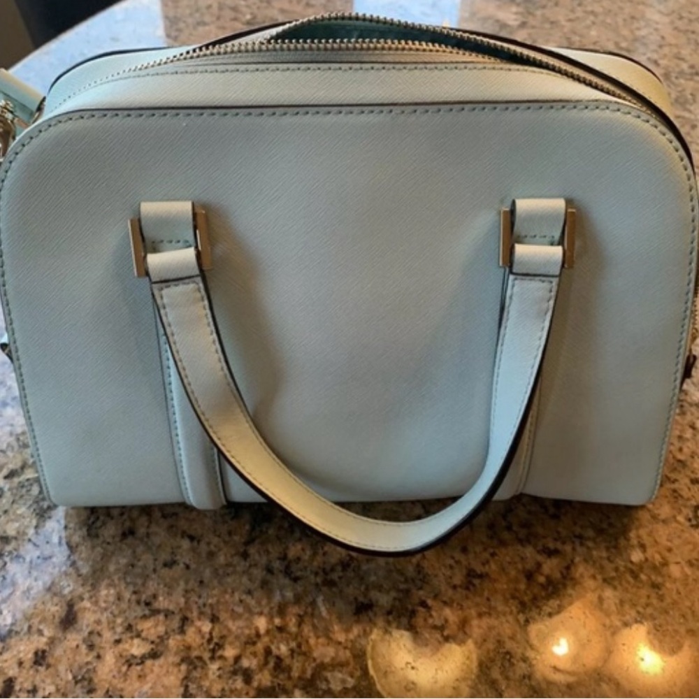Kate spade Medium crossbody satchel purse Aqua Turquoise EUC